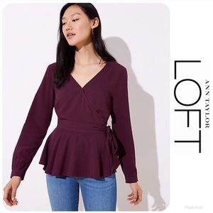 Loft wrap blouse size small